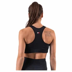 Tommy Hilfiger Sport Sports Bra Logo Mid Black* Sport-Bh:Ar|Träning