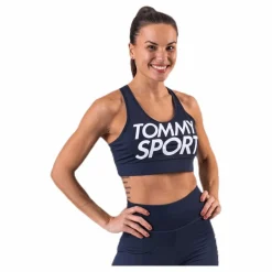 Tommy Hilfiger Sport Sports Bra Logo Mid Blue* Sport-Bh:Ar|Träning