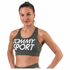 Tommy Hilfiger Sport Sports Bra Logo Mid Green* Sport-Bh:Ar|Träning