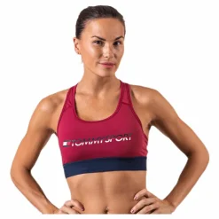 Tommy Hilfiger Sport Sports Bra Medium Tri Logo Red* Sport-Bh:Ar|Träning