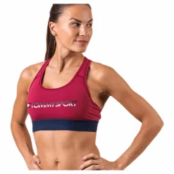 Tommy Hilfiger Sport Sports Bra Medium Tri Logo Red* Sport-Bh:Ar|Träning