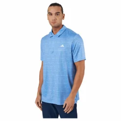 adidas Stripe Zip Golf Polo Shirt Blufus/White* Golf|T-Shirts