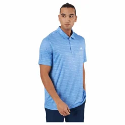 adidas Stripe Zip Golf Polo Shirt Blufus/White* Golf|T-Shirts