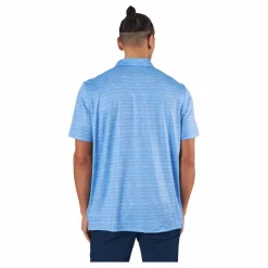 adidas Stripe Zip Golf Polo Shirt Blufus/White* Golf|T-Shirts