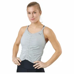 Puma Studio Foundation Ruched Tank Light Gray Heather* Linnen|Träning