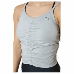 Puma Studio Foundation Ruched Tank Light Gray Heather* Linnen|Träning