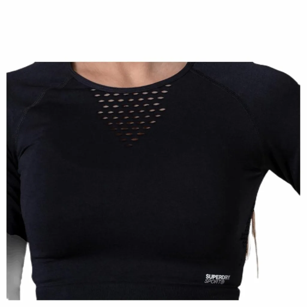 Superdry Studio Seamless Long Sleeve Black* Tröjor|Träning