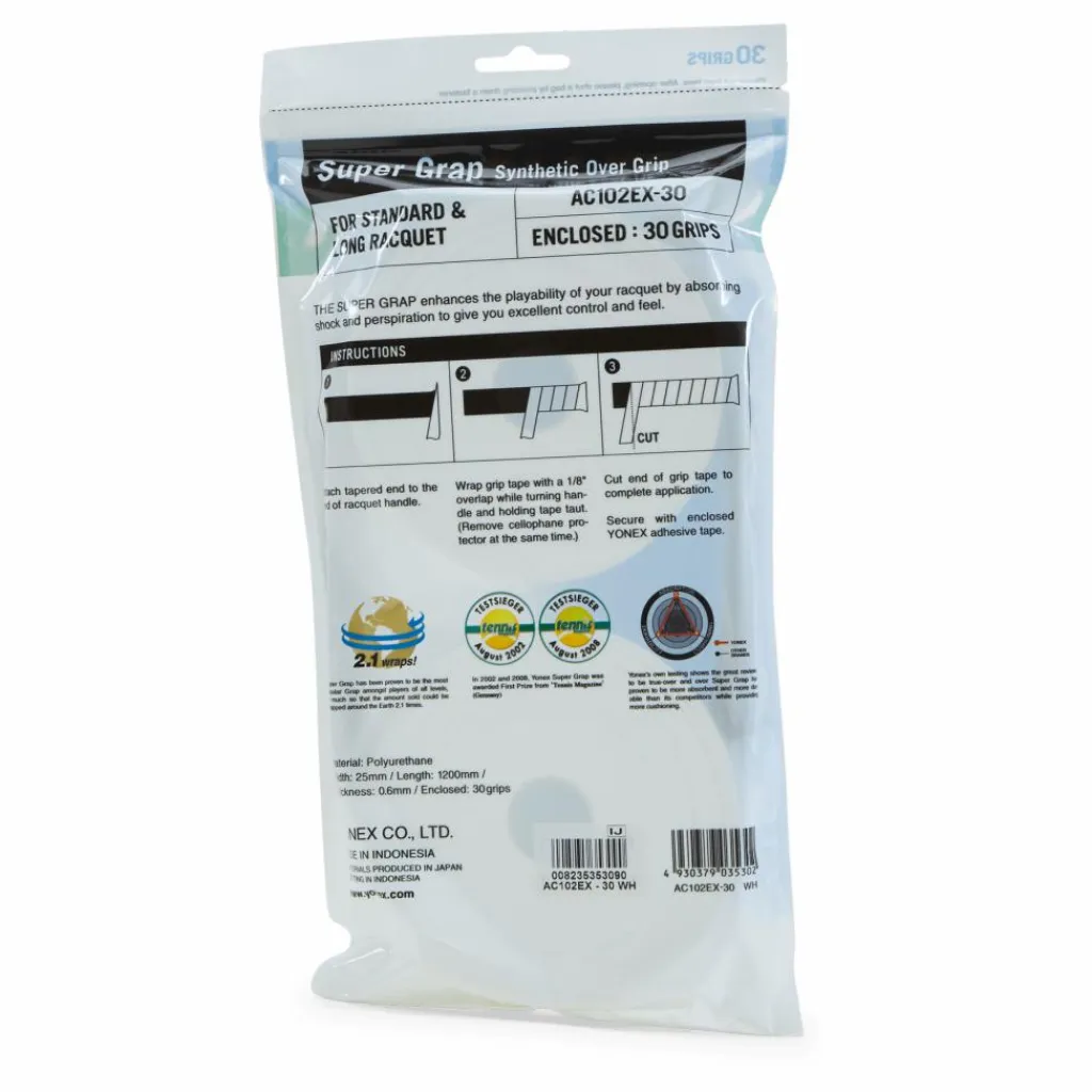 Yonex Super Grap Coil White* Racket Och Bollar|Racketsporter