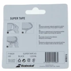 Babolat Super Tape X 5 Black Black* Racket Och Bollar|Racketsporter