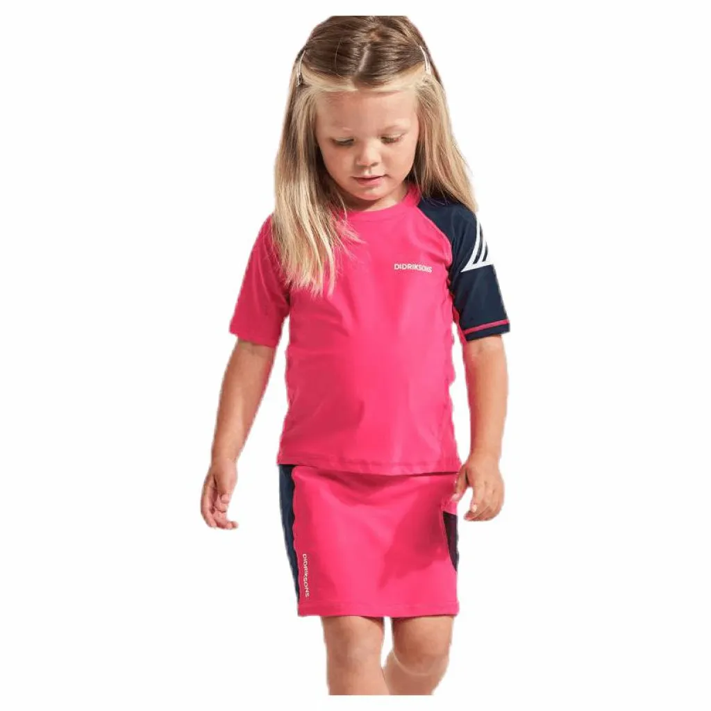Didriksons Surf Kids SS UV Top Pink*Barn Simning|Badkläder