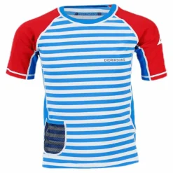 Didriksons Surf Shortsleeve UV Top Blue/Red*Barn Simning|Badkläder