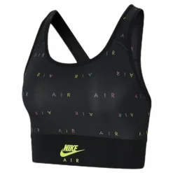 Nike Swoosh Air Bra Print Black/Yellow* Sport-Bh:Ar|Träning