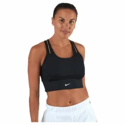Nike Swoosh Icnclsh Pkt Bra Pd Black* Sport-Bh:Ar|Träning