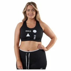 Nike Swoosh Icon Clash Bra Plus White/Black* T-Shirts|Träning