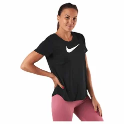 Nike Swoosh Run SS Black/Silver* T-Shirts|Löpning