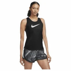 Nike Swoosh Run Tank White/Black* Löpning|Linnen