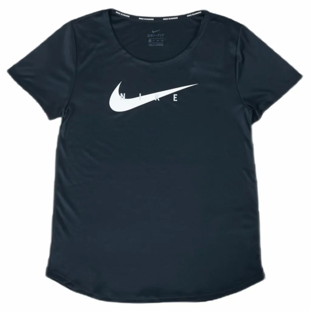 Nike Swoosh Run Top SS Black/Silver* Löpning|T-Shirts