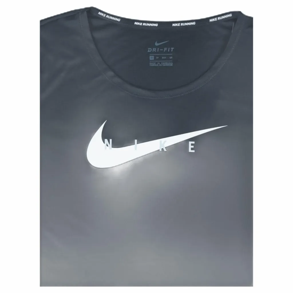 Nike Swoosh Run Top SS Black/Silver* Löpning|T-Shirts