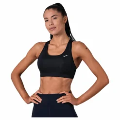 Nike Swoosh Women's Medium-Support Non-Padded Sports Bra BLACK/WHITE/WHITE* Löpning|Träning