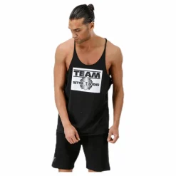 Better Bodies Team BB Raw Cut Tank Black* Linnen|Träning