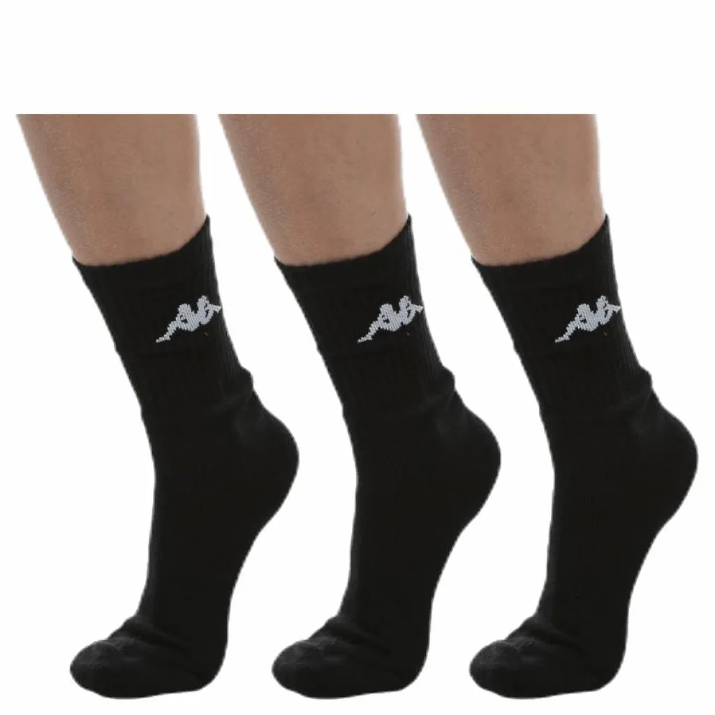 Kappa Tennis Trisper Socks 3pk White/Black* Racketsporter|Strumpor
