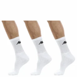 Kappa Tennis Trisper Socks 3pk White/Black* Racketsporter|Strumpor