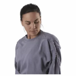 Nike Therma Cropped Fleece LS Crew Purple* Tröjor|Träning