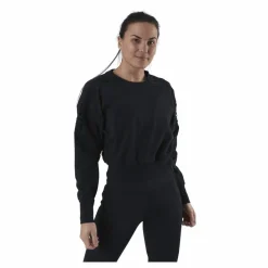 Nike Therma Cropped Fleece LS Crew Black* Tröjor|Träning