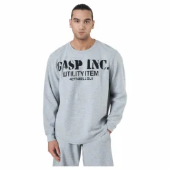 GASP Thermal Gym Sweater Grey Melange* Tröjor|Träning