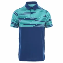 Under Armour Threadborne Blocked Polo Blue/Patterned*Barn Golf|T-Shirts