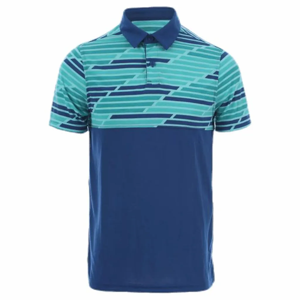 Under Armour Threadborne Blocked Polo Blue/Patterned*Barn Golf|T-Shirts