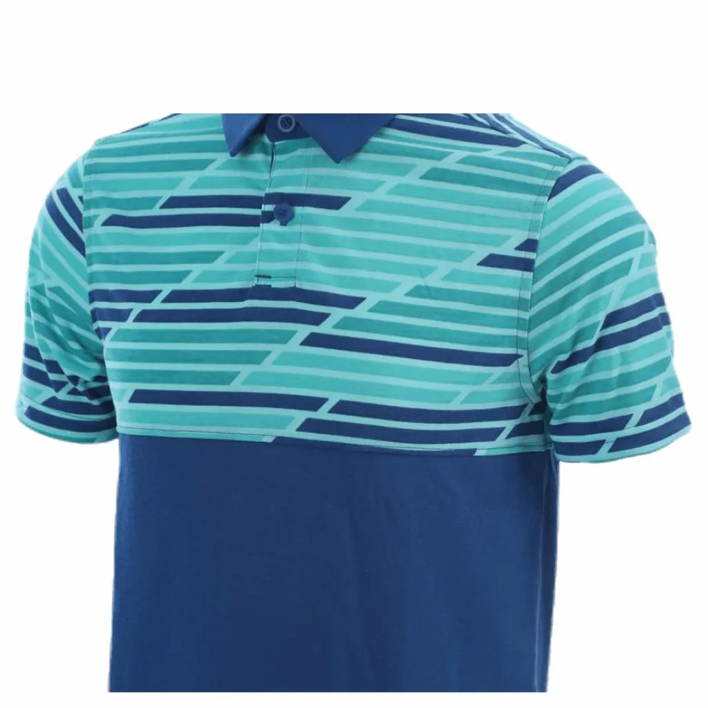 Under Armour Threadborne Blocked Polo Blue/Patterned*Barn Golf|T-Shirts