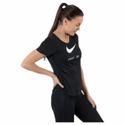 Nike Top SS Swoosh Run White/Black* Löpning|T-Shirts