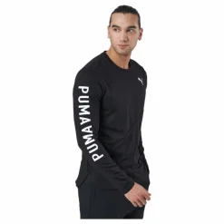 Puma Train Logo Ls Tee Black* Löpning|Tröjor
