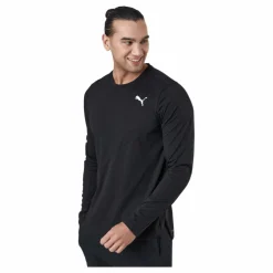 Puma Train Logo Ls Tee Black* Löpning|Tröjor