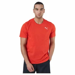 Puma Train Logo Ss Tee Cherry Tomato* Löpning|T-Shirts