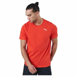 Puma Train Logo Ss Tee Cherry Tomato* Löpning|T-Shirts
