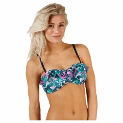 Salming Tropic Garden Padded Bandeau Pink/Blue/Green* Simning|Badkläder