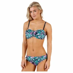 Salming Tropic Garden Padded Bandeau Pink/Blue/Green* Simning|Badkläder