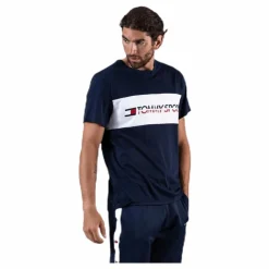 Tommy Hilfiger Sport T-Shirt Logo Driver Blue* T-Shirts|Träning