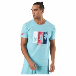 Babolat T-shirt Padel Cotton Turquoise* Racketsporter|T-Shirts