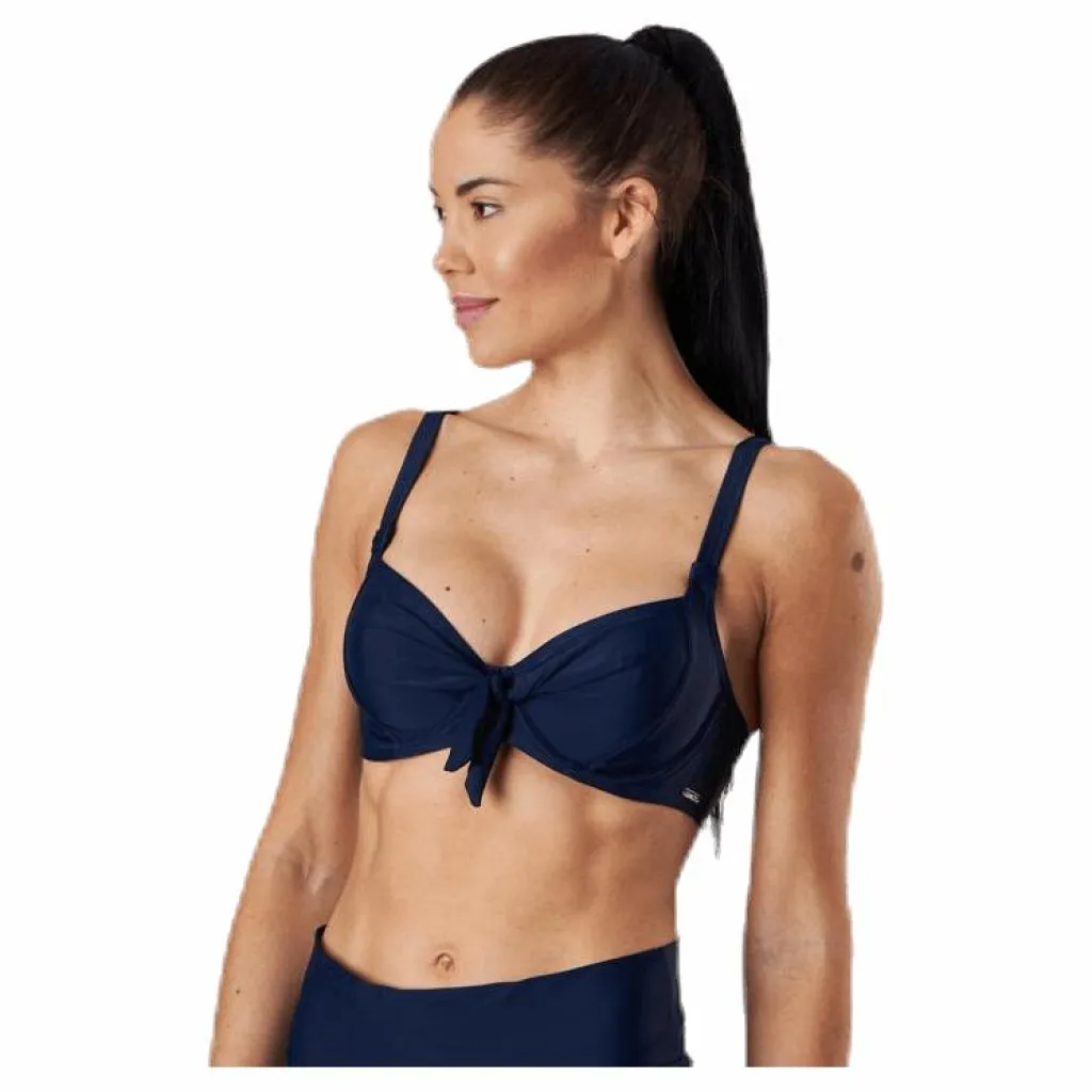 Abecita Twisted Solid Unique Wire Bra Blue* Simning|Badkläder