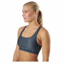 Under Armour Ua Crossback Mid Bra Pitch Gray* Löpning|Sport-Bh:Ar