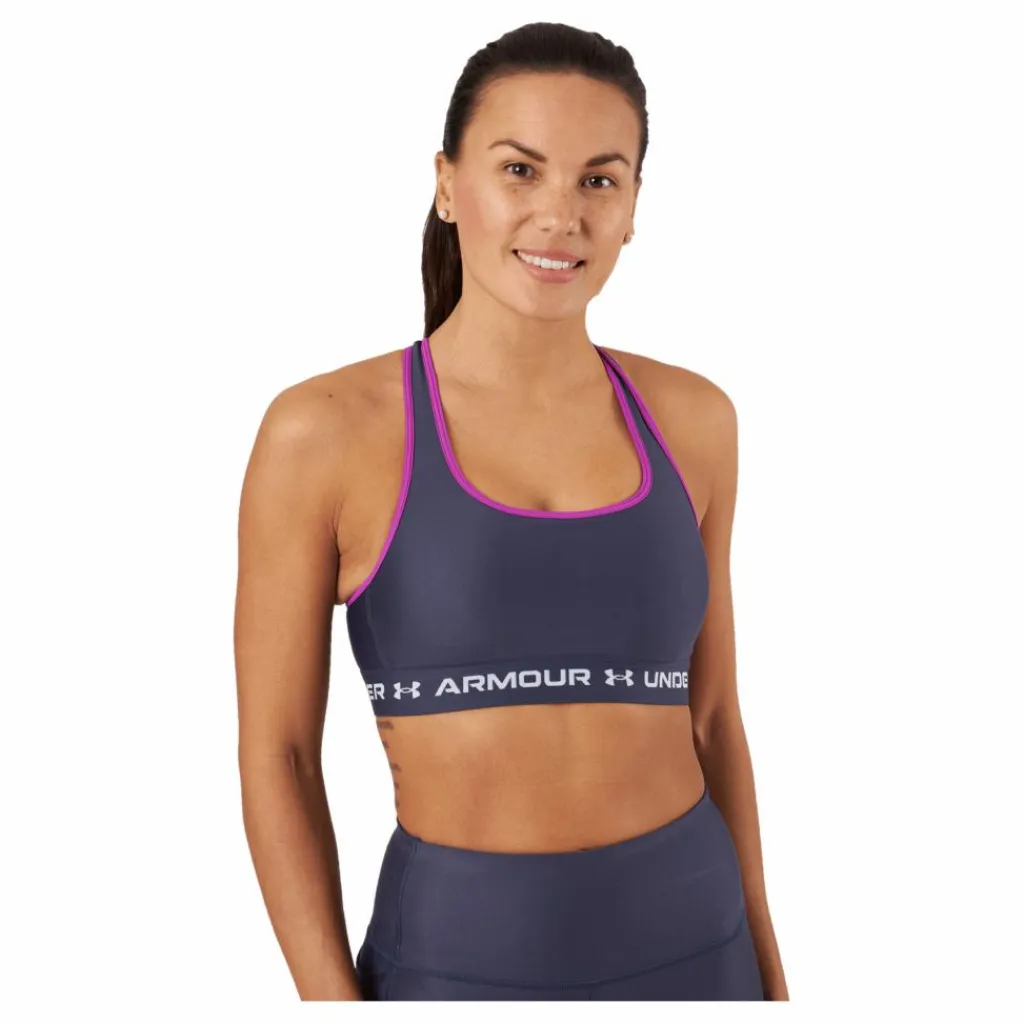 Under Armour Ua Crossback Mid Bra Tempered Steel* Träning|Sport-Bh:Ar