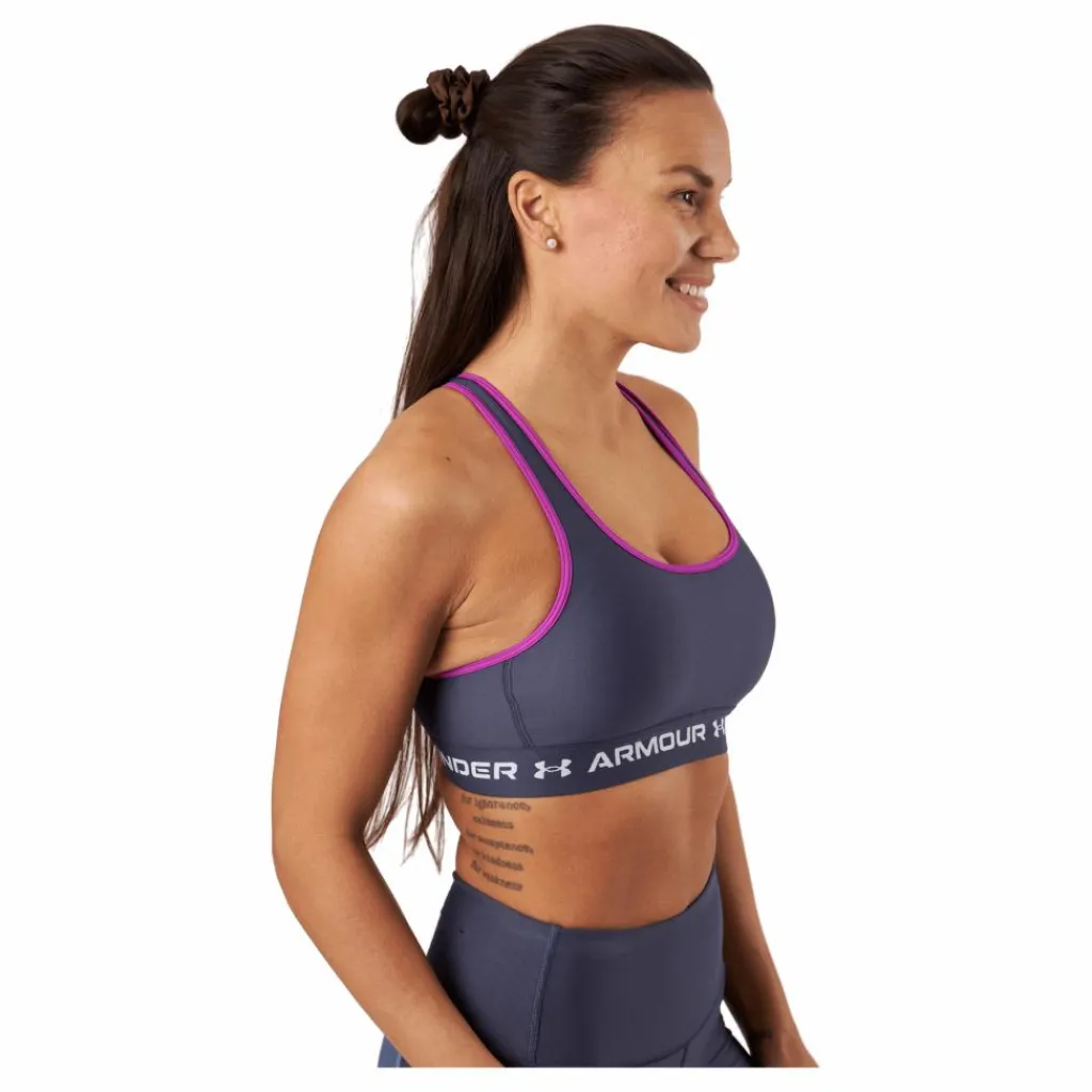 Under Armour Ua Crossback Mid Bra Tempered Steel* Träning|Sport-Bh:Ar