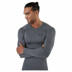Under Armour Ua Hg Armour Comp Ls Carbon Heather* Träning|Tröjor