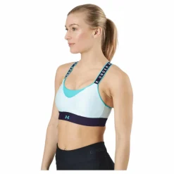 Under Armour Ua Infinity High Bra Blockd Sea Mist / Purple Switch / Nep* Sport-Bh:Ar|Löpning