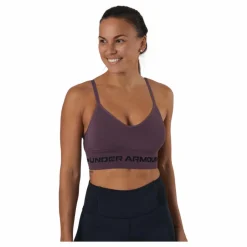 Under Armour Ua Seamless Low Long Bra Ash Plum* Sport-Bh:Ar|Träning