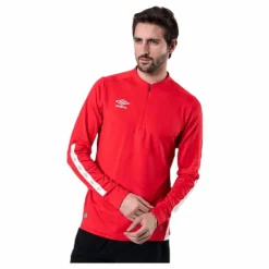 Umbro UX Elite Halfzip Top White/Red* Fotboll|Tröjor