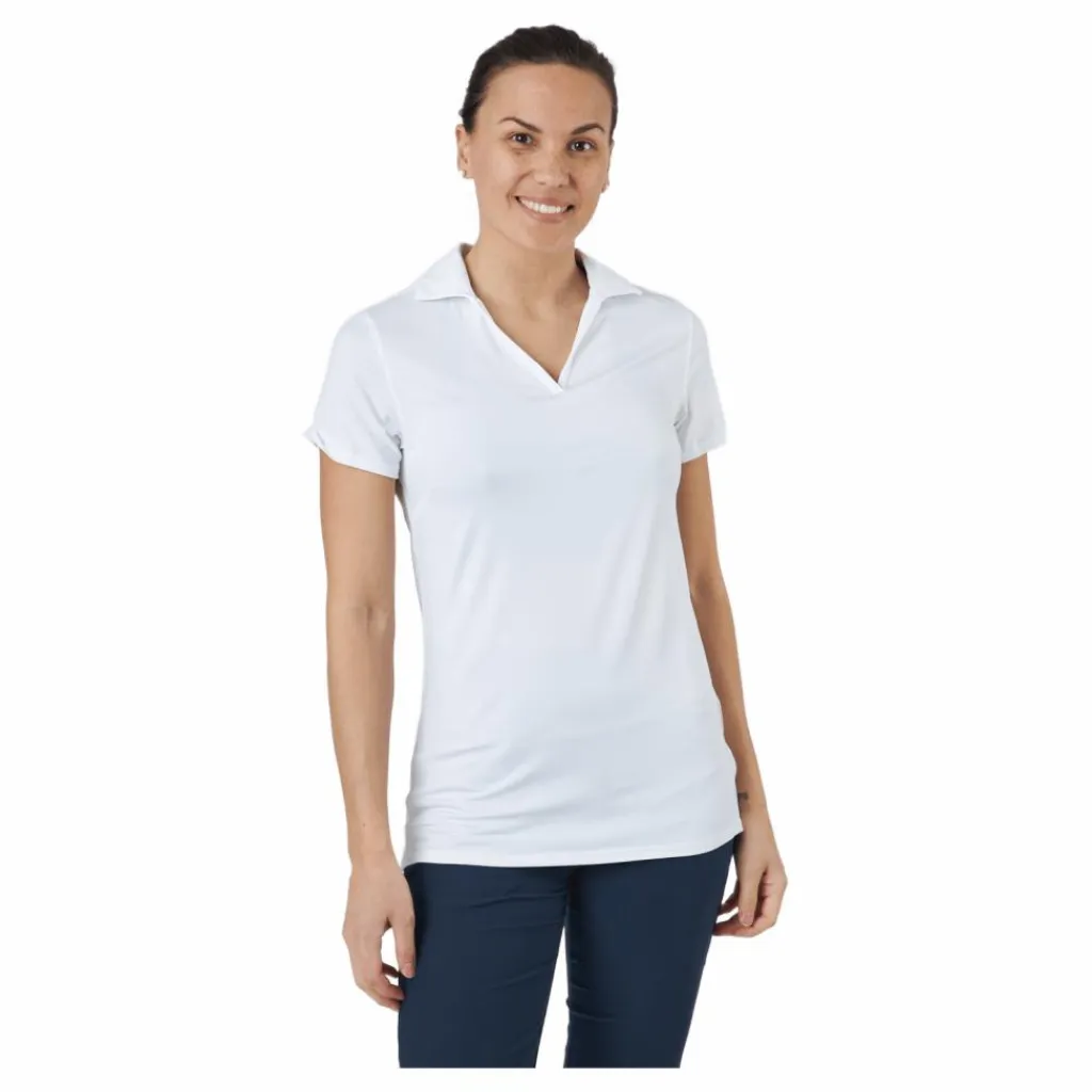 Puma Golf W Cloudspun Coast Polo Bright White* Golf|T-Shirts